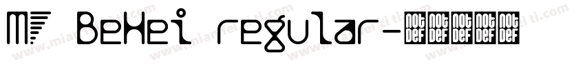 MF BeHei regular字体转换